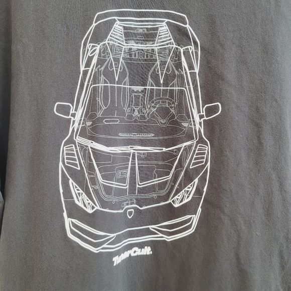 💕TunerCult Lamborghini Silhouette Black Graphic Tee Short Sleeves Men's Size XL - Picture 4 of 10